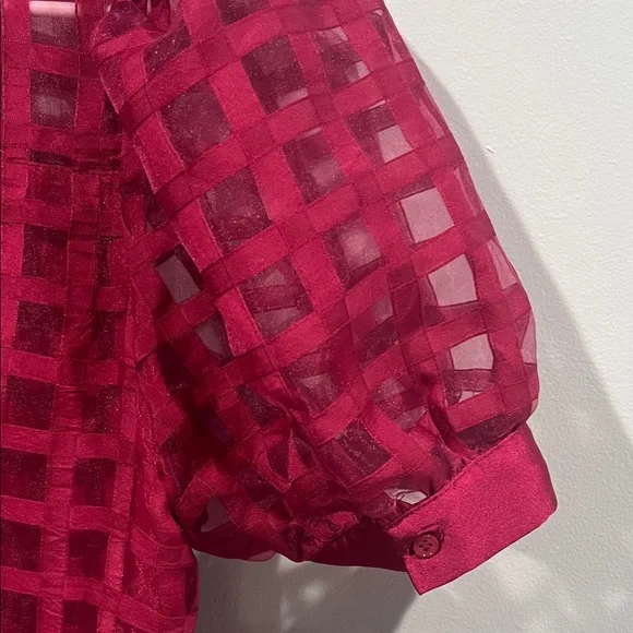 🍷 English Factory Gridded Organza Tiered Maxi Dress – Size L, NWOT 🍷 - Picture 12 of 14